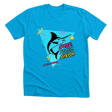Flashback Splash, a Neon Blue Premium Unisex Tee