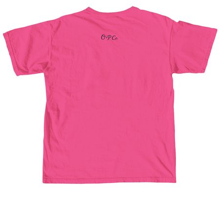 Ruff Economy, a Neon Pink Comfort Colors Unisex Tee (back-view)