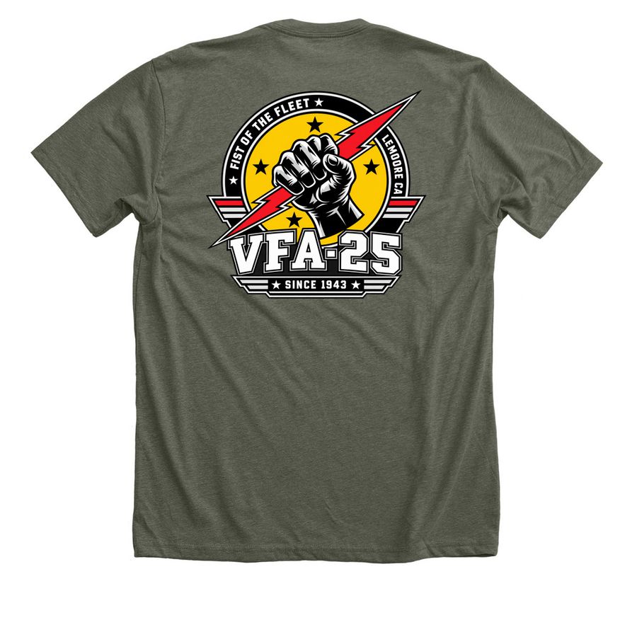 VFA 25 The Fists&nbsp;, a Heather Military Green Premium Unisex Tee