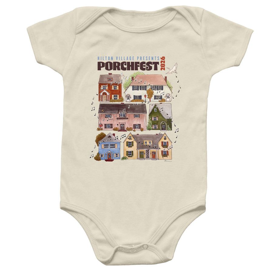 Porchfest onesie, a Natural Infant Onesie
