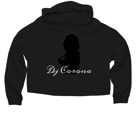 Coronas Dj Silhouette Tee, a Black Women?s Lightweight Cropped Hoodie