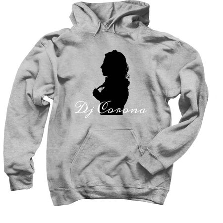 Coronas Dj Silhouette Tee, a Sport Grey Pullover Hoodie
