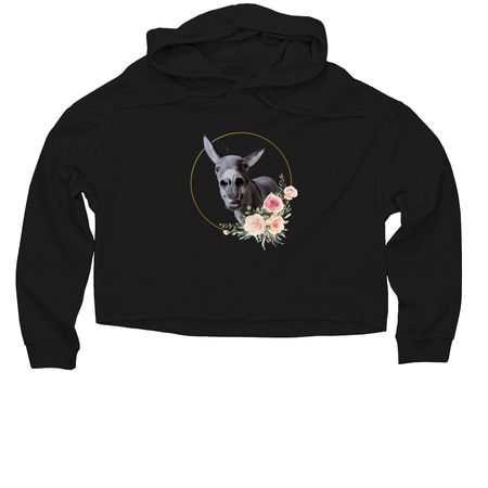 Macaroni. Keep going.&nbsp;, a Black Women?s Lightweight Cropped Hoodie