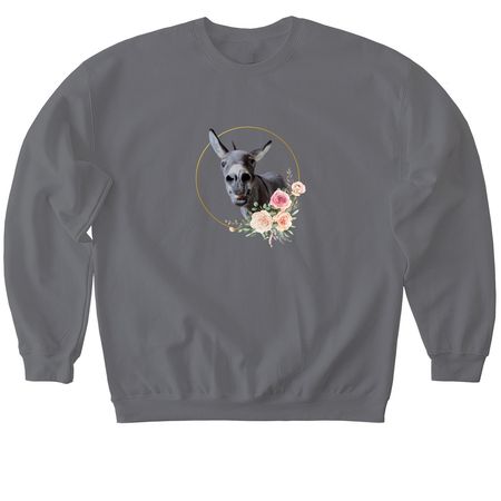 Macaroni. Keep going.&nbsp;, a Charcoal Softstyle Crewneck Sweatshirt