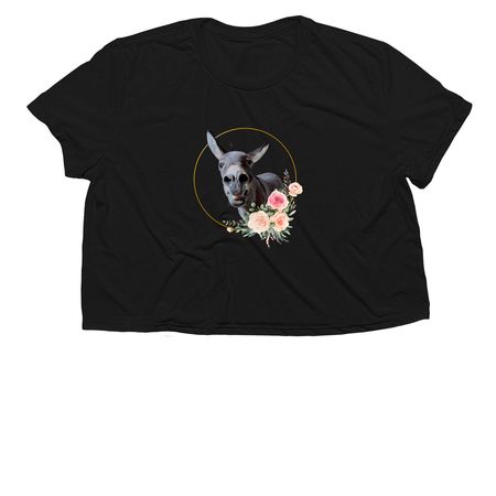 Macaroni. Keep going.&nbsp;, a Black Women?s Flowy Cropped Tee