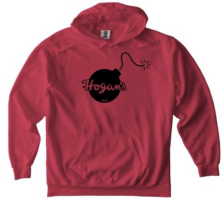 Hogan's Merch, a Crimson Comfort Colors Pullover Hoodie