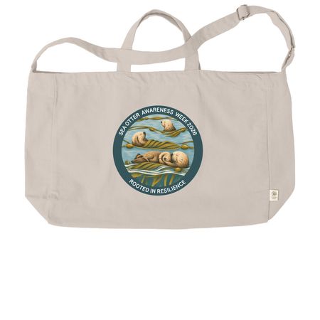 Sea Otter Awareness Week 2026 Tote, a Pumice Reclaimist G2G Tote Bag (back-view)