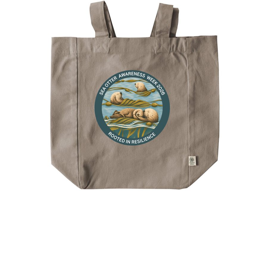 Sea Otter Awareness Week 2026 Tote, a Pumice Recycled Cotton Tote Bag