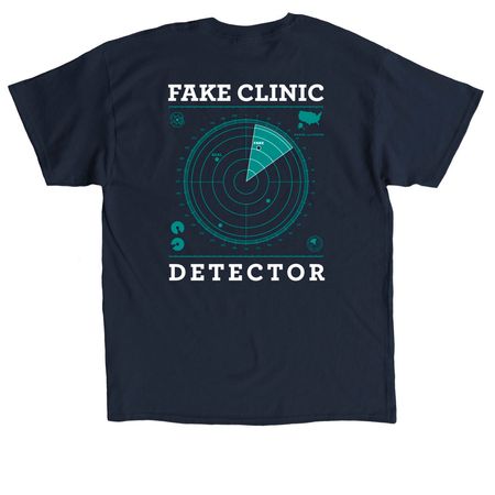 Fake Clinic Detector Squad, a Navy Classic Unisex Tee (back-view)