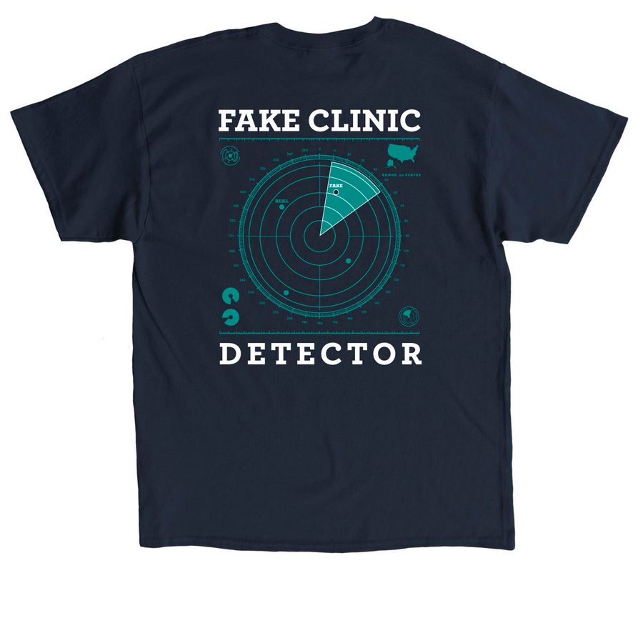 Fake Clinic Detector Squad, a Navy Classic Unisex Tee (back-view)