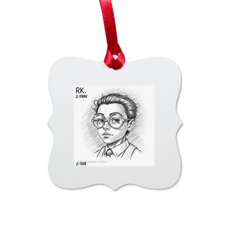 Ztrav chirstmas ornament&nbsp;, a White Aluminum Square Ornament