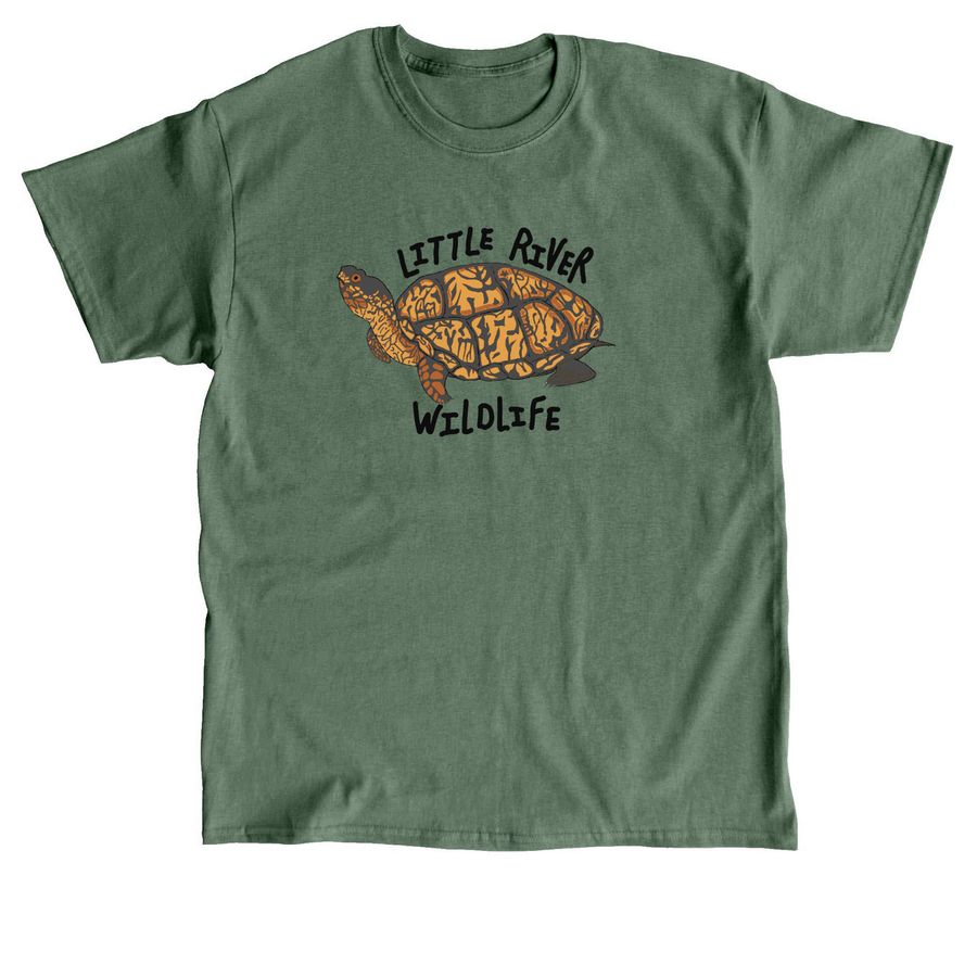 Benny, the Eastern Box Turtle, a Military Green Classic Unisex Tee
