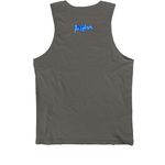 Petty Wagon, a Asphalt Premium Cotton Tank (back-view)