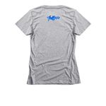 Petty Wagon, a Dark Heather Grey Women's Slim Fit Tee (back-view)