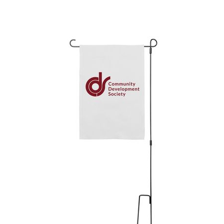CDS Flag with Yard Stake, a White 12" x 18" Yard Flag with Stake