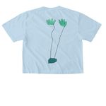 Finny Bouncing Machine, a Chambray Comfort Colors Boxy Tee (back-view)