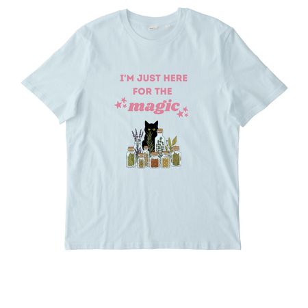 Just here for the magic, a Blue Ice Stanley/Stella Unisex Creator 2.0 Tee