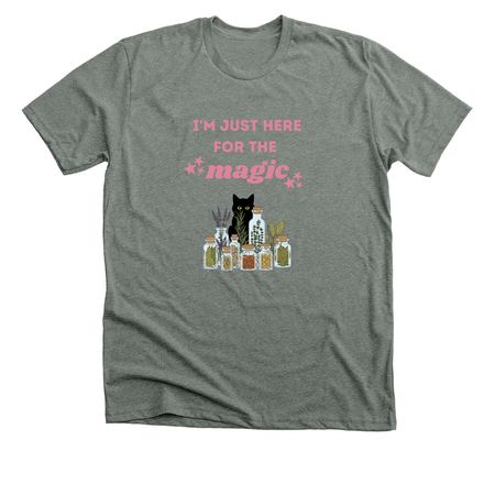 Just here for the magic, a Deep Heather Premium Unisex Tee