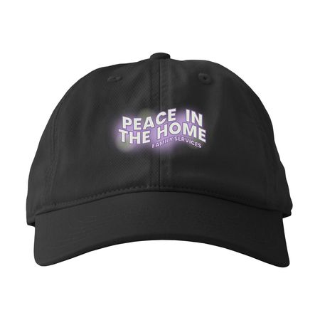 Carry Peace Cap, a Black Printed Eco Baseball Cap
