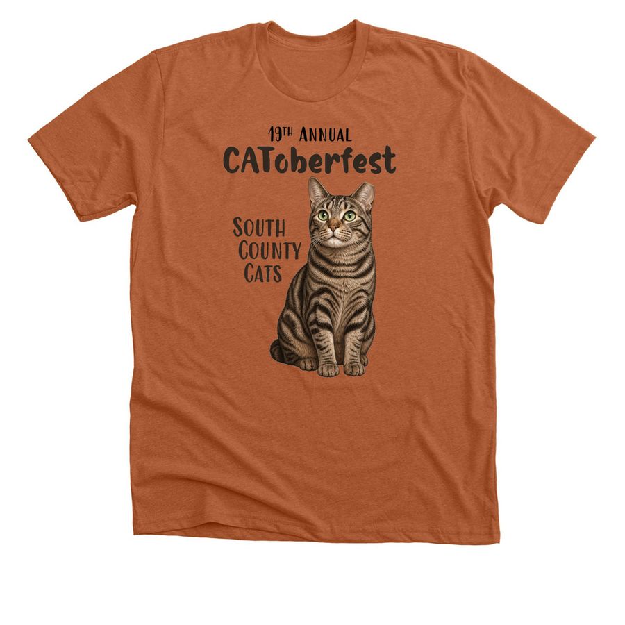 CAToberfest 2026, a Heather Autumn Premium Unisex Tee