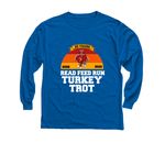 PureTek Cares Large Logo, a Royal Youth Long Sleeve Tee (back-view)