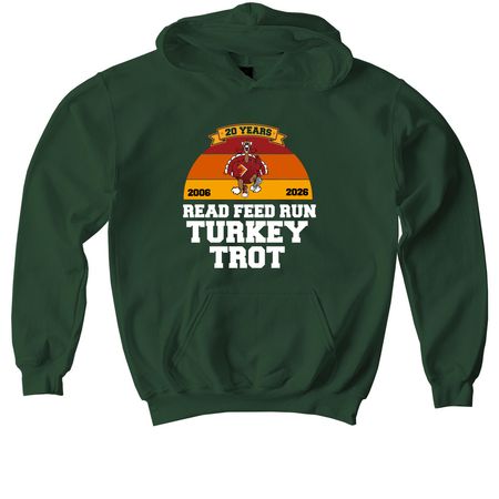 PureTek Cares Large Logo, a Forest Green Youth Pullover Hoodie