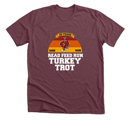 PureTek Cares Large Logo, a Heather Maroon Premium Unisex Tee
