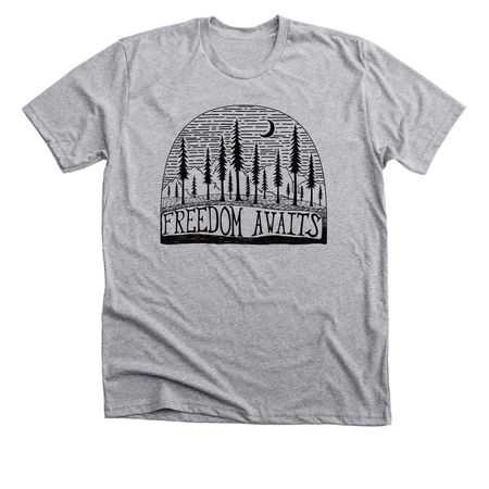 Freedom Awaits, a Athletic Heather Premium Unisex Tee