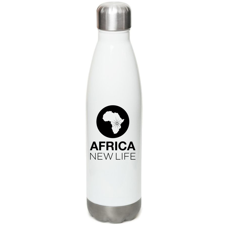 17 Oz. Water Bottle, a White Stainless Steel Water Bottle