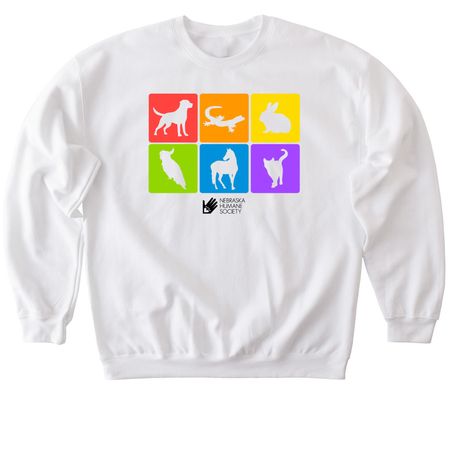 NHS Pride, a White Softstyle Crewneck Sweatshirt