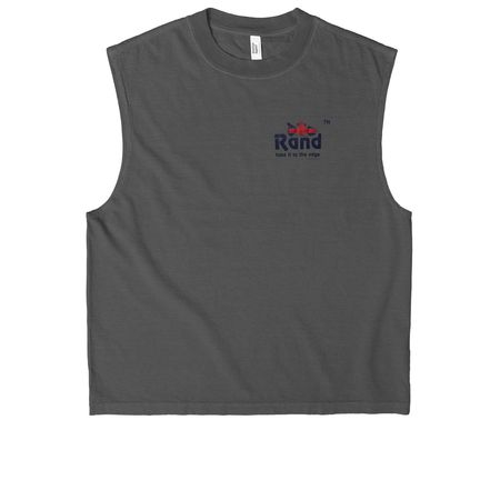 On Rope, a Faded Black Heavyweight Garment Dye Muscle Tee
