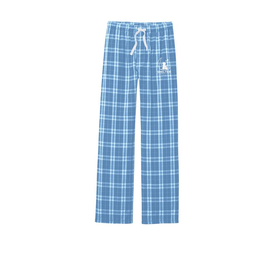 Put Your Pawty Pants On, a True Navy/ Carolina Blue Flannel Pajama Pant
