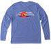 The 3 day Pioneer, a Vintage Royal Triblend Long Sleeve Tee (back-view)