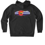 The 3 day Pioneer, a Dark Heather Grey Stanley/Stella Unisex Cultivator 2.0 Zip Up Pullover Hoodie (back-view)