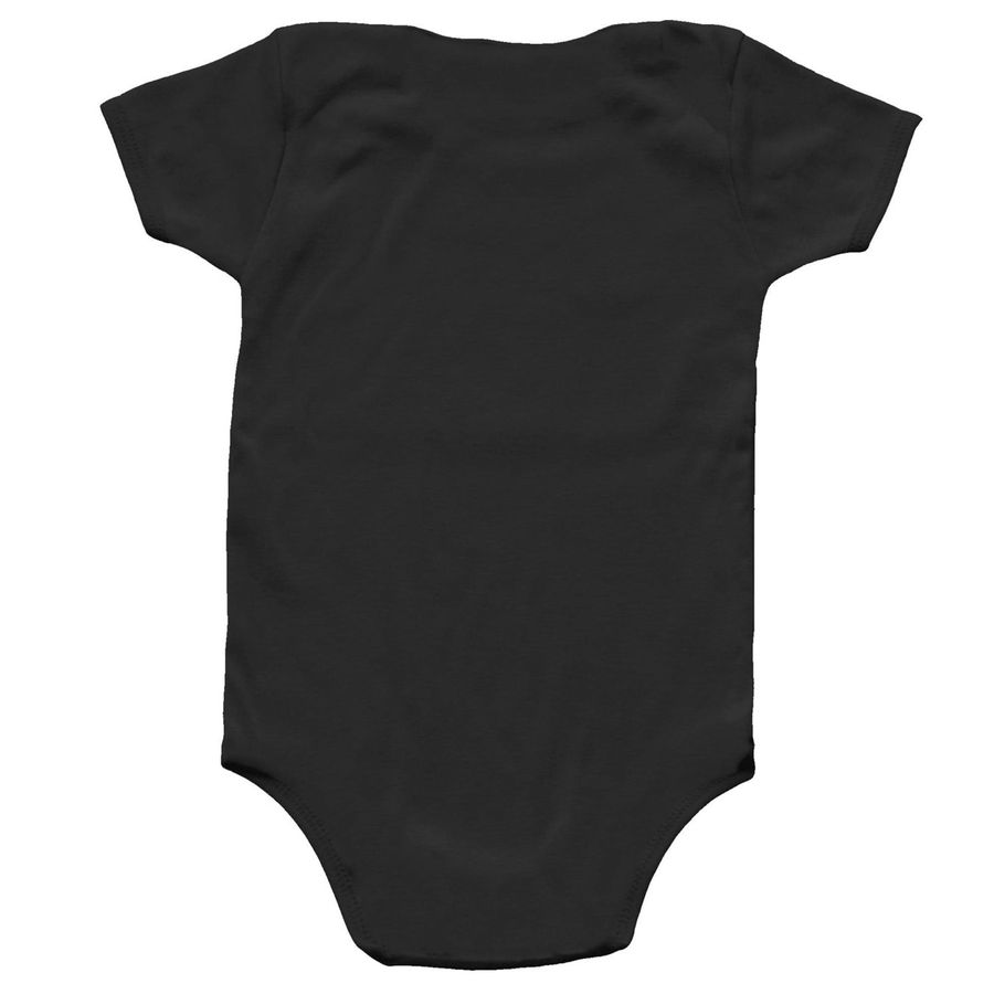 Wild Hornets "Little Bees" Onesie, a Black Infant Onesie (back-view)