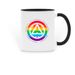 Trinity Pride Mug, a Black Two-Tone Ceramic Mug