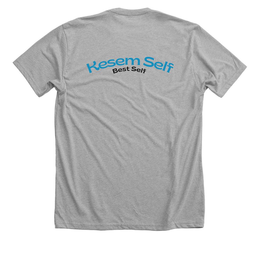 Kesem Self Best Self, a Athletic Heather Premium Unisex Tee (back-view)