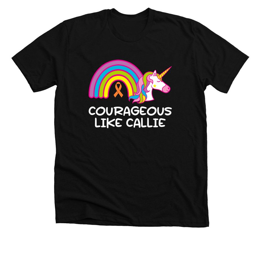 COURAGEOUS LIKE CALLIE, a Solid Black Blend Premium Unisex Tee