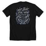 Graphic Tee Bonfire, a Solid Black Blend Premium Unisex Tee (back-view)