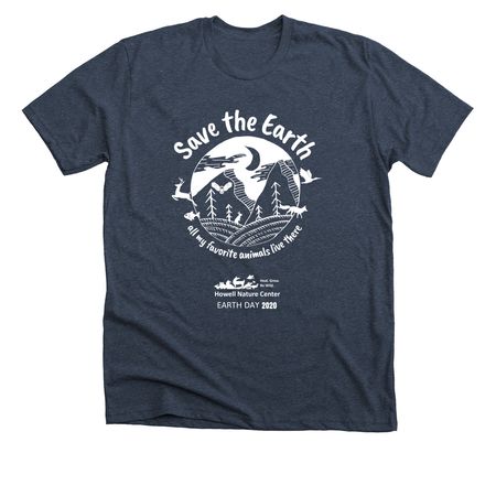 Earth Day 2020, a Heather Midnight Navy Premium Unisex Tee