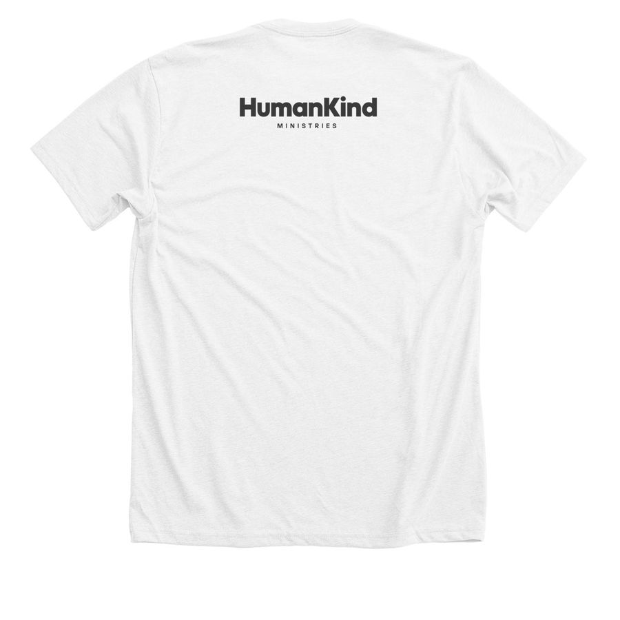 I Choose Kindness - Rainbow, a Solid White Blend Premium Unisex Tee (back-view)