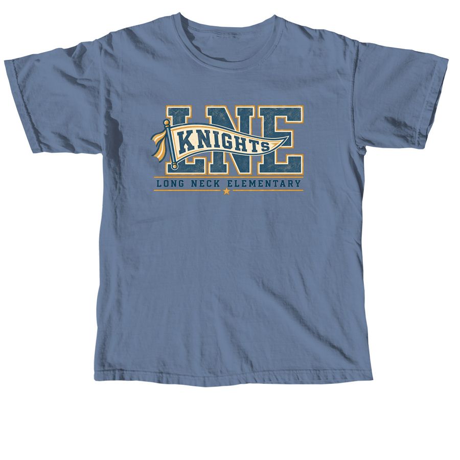 LNE Vintage Logo, a Blue Jean Comfort Colors Unisex Tee