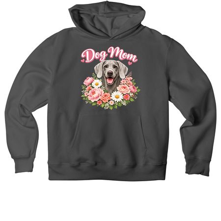 Silver Blooms & Weim Kisses ? Dog Mom Collect, a Asphalt Premium Heavyweight Pullover Hoodie