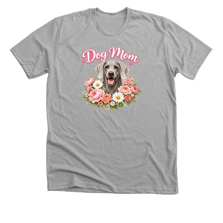 Silver Blooms & Weim Kisses ? Dog Mom Collect, a Athletic Heather Premium Unisex Tee