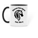 Charcoal Pony Mugs!, a Black Two-Tone Ceramic Mug (back-view)
