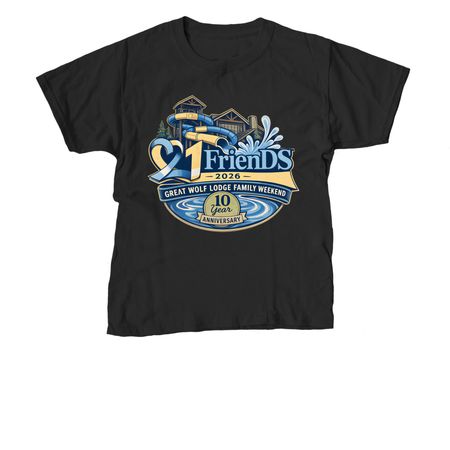 Great Wolf Lodge Family Weekend 2026, a Black Youth Unisex Tee