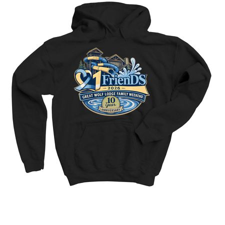Great Wolf Lodge Family Weekend 2026, a Black Youth Pullover Hoodie