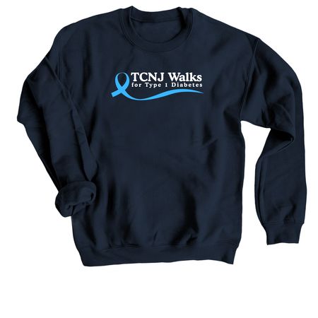 TCNJ Walks for T1D, a Navy Crewneck Sweatshirt