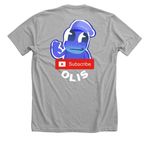 Original Olis Merch, a Athletic Heather Premium Unisex Tee (back-view)