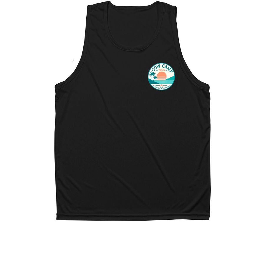 GGW Camp, a Black Unisex Performance Tank